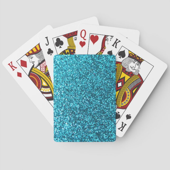 Baralho Brilhante Azul Faux (Verso)