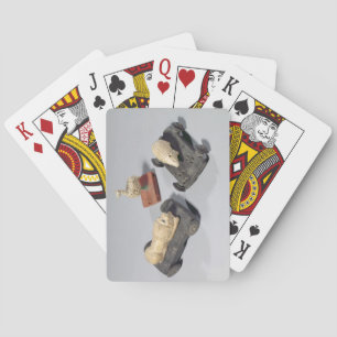 Baralho Brinquedos para crianças: um ouriço, um leão e uma