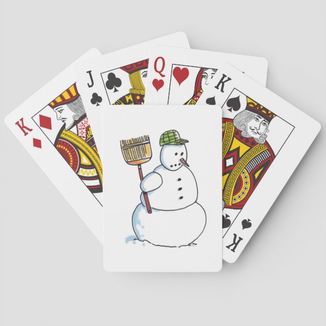 Baralho Broom Snowman Poker jogando cartas (Verso)