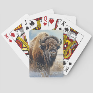 Baralho Buffalo Bison Animal Wilderness Colorida