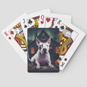 Baralho Bull Terrier Abóboras Dia das Bruxas Assustador