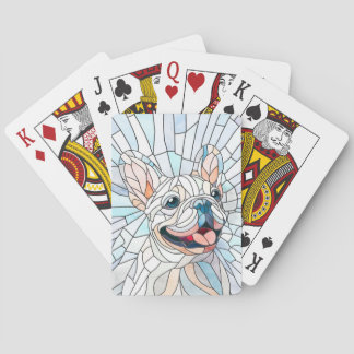 Baralho Bulldog Francês - Frenchie - mosaico pastel