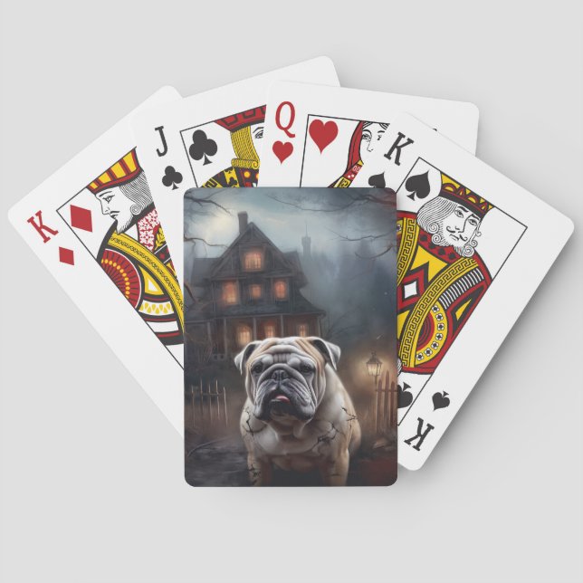Baralho Bulldog Halloween Assustador (Verso)