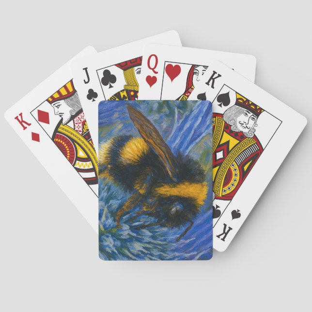 Baralho Bumblebee sobre o Thistle Azul (Verso)
