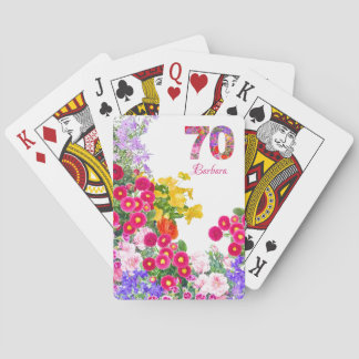 Baralho buquê de flores de 70 festa de aniversário