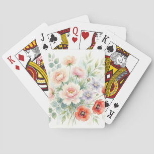 Baralho Buquê de Flores Silvestres de Jardim de Campo em A