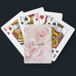 Baralho Buquê Elegante de Rosas Rosa Vintage<br><div class="desc">Jogando cartas com uma fotografia de um buquê de rosas rosa. Vintage elegance.</div>