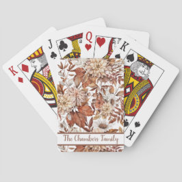 Baralho Buquê Floral Boho Vintage Autumn Terracotta