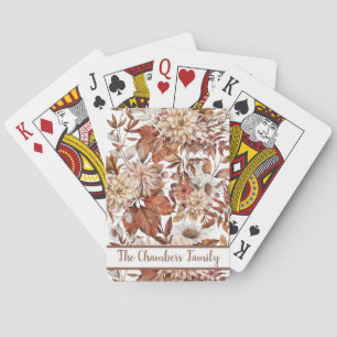 Baralho Buquê Floral Boho Vintage Autumn Terracotta