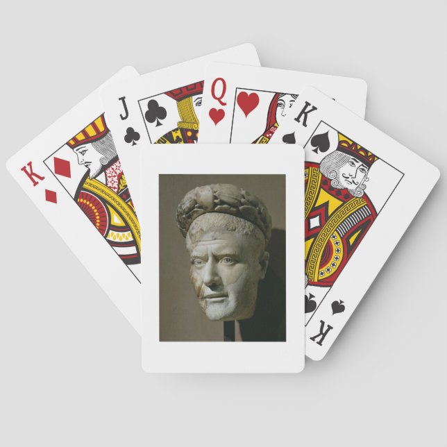 Baralho Cabeça de Philip o imperador árabe, romano (Verso)