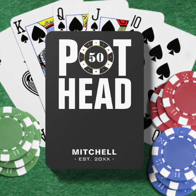 Baralho Cabeça de Pote de Humor Engraçado (Funny Poker Humor Pot Head Poker Cards
)
