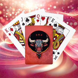 Baralho Cabeça de touro Patriótica, um touro Americano.