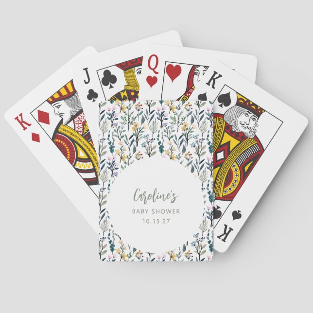 Baralho Cachorro Cachorro Aquarela Chá de fraldas Selvagem (Verso)