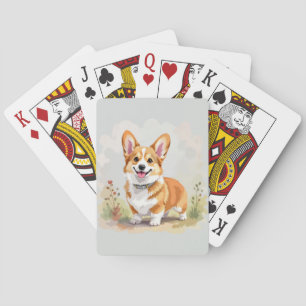 Baralho Cachorro Corgi Galês Pembroke Vermelho Fofo