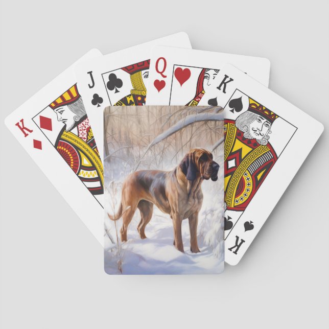 Baralho Cachorro de Caça Deixe Nevar Natal (Verso)