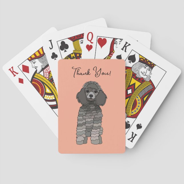Baralho Cachorro de Estimação Poodle Personalizado (Verso)