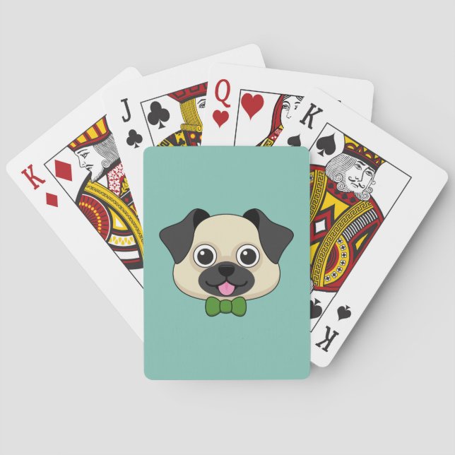 Baralho Cachorro Feliz e Bonito com Papillon (Verso)