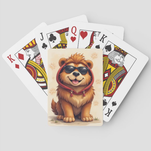 Baralho Cachorro Kawaii Funny Tibetan Mastiff (Verso)