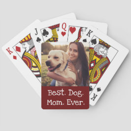 Baralho Cachorro Personalizado Melhor Cachorro Mãe Vermelh