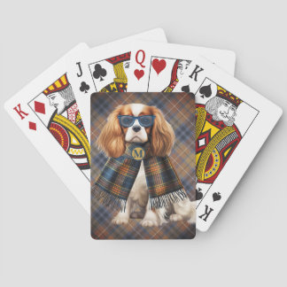 Baralho Cachorro Stylish Cavalier King Charles e Xadrez