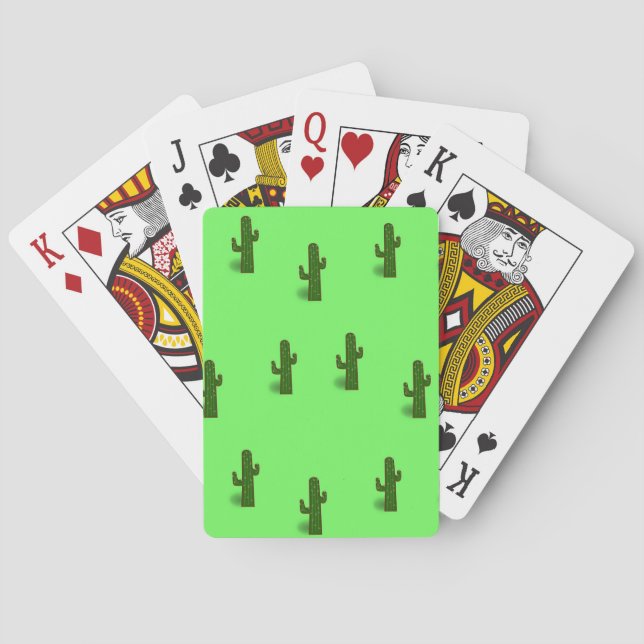 Baralho Cactus em verde-claro (Verso)