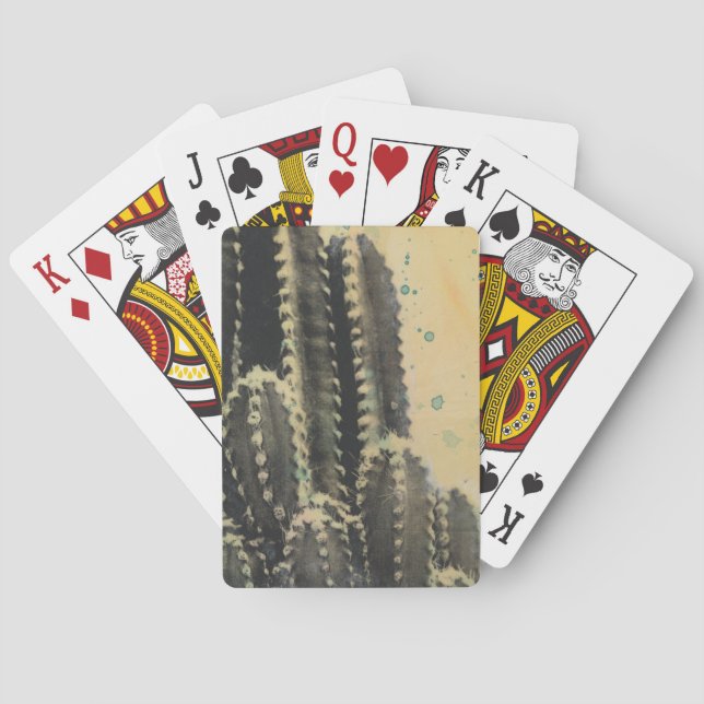 Baralho Cactus Verde com Fundo Amarelo (Verso)