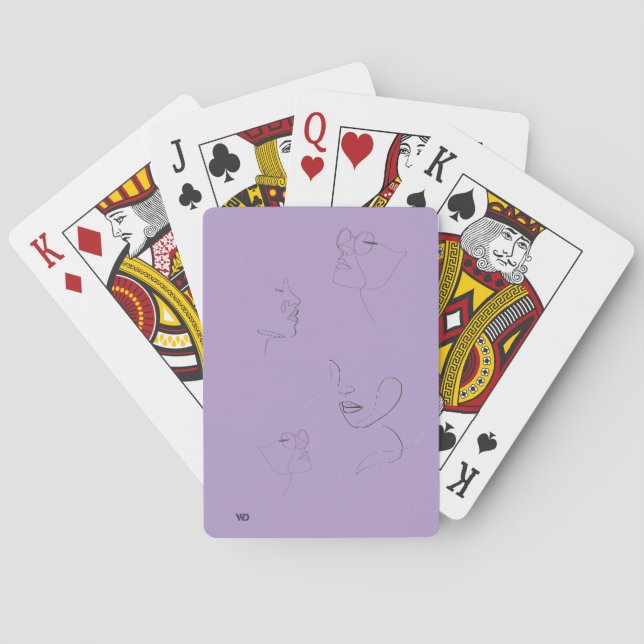 Baralho Caderno com Estilo de Esboço Roxo – Capa Dura Esté (Verso)