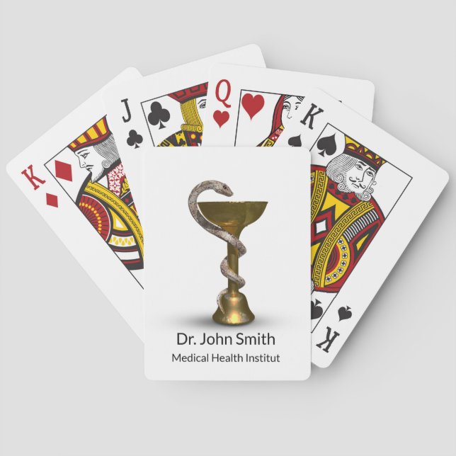 Baralho Caduco Bronze de Hygieia Branca de Cobra Médica (Verso)