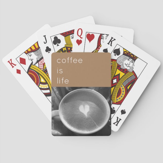 Baralho Café é Jogando Cartões da Vida (Verso)