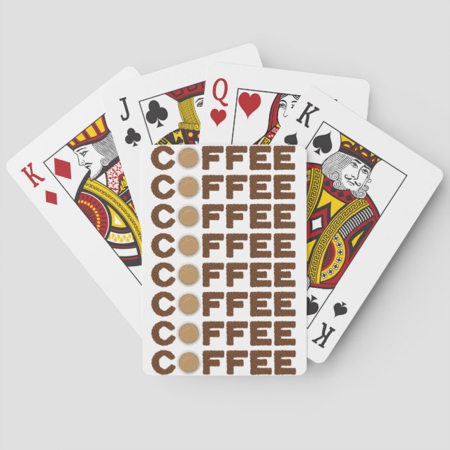 Baralho Café feito de café, feijão e bebida (Verso)