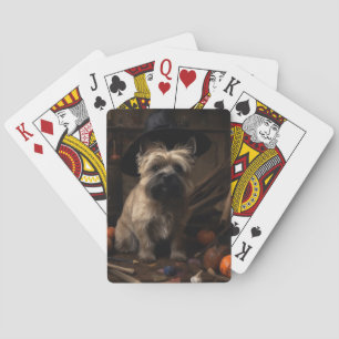 Baralho Cairn Terrier Abóboras Dia das Bruxas Assustador