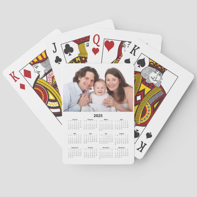 Baralho Calendário 2025 com Foto Personalizada (Verso)