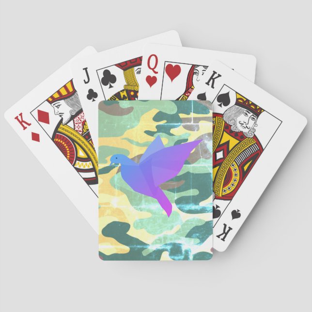 Baralho Camouflage Dove, Cartões de Paz (Verso)