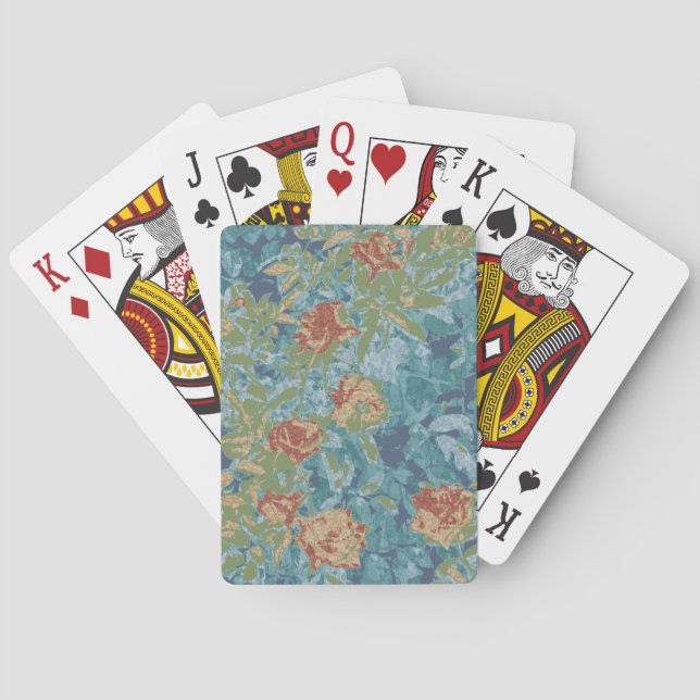 Baralho Camuflagem e flores (Verso)