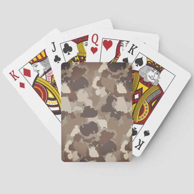 Baralho Camuflagem Militar Tons de Terra Marrom (Verso)