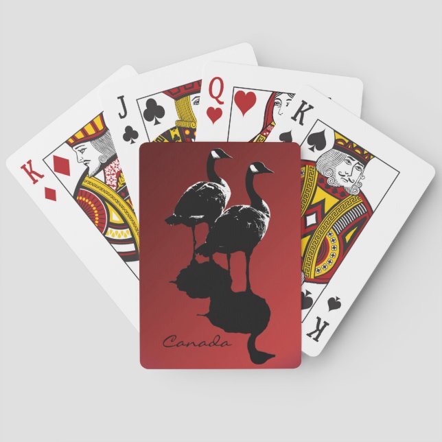 Baralho Canadá Jogando Cartões Canadá Cartões de Souvenir  (Verso)