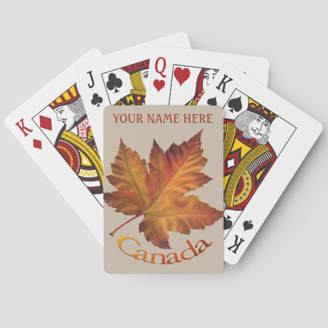 Baralho Canadá Jogando Cartões Canadá Cartões de Souvenir  (Verso)