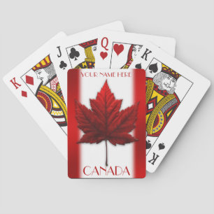 Baralho Canadá Jogando Cartões Canadá Sinalizador Cart
