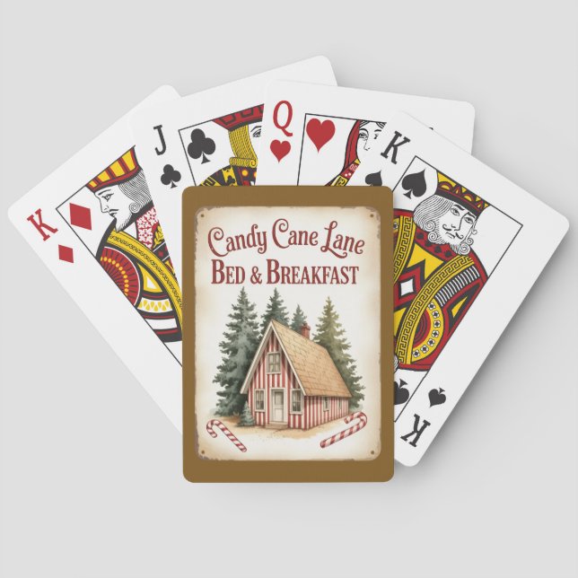 Baralho Candy Cane Lane Bed & Breakfast Casa de Inverno  (Verso)