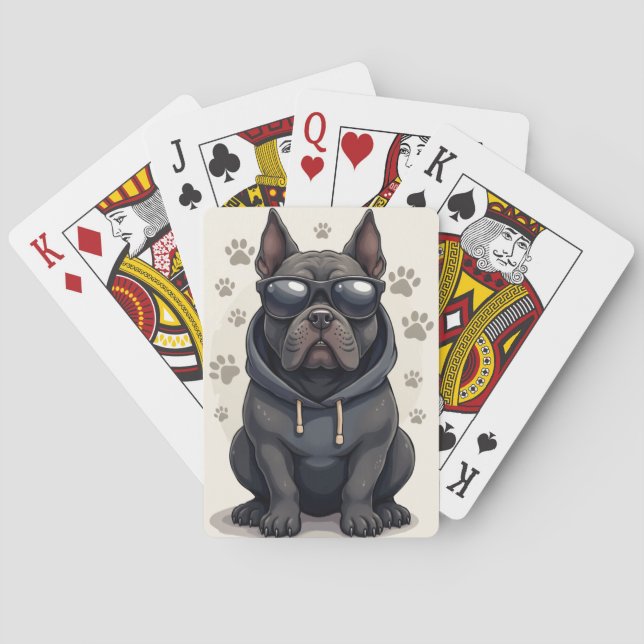 Baralho Cane Corso Kawaii Cachorro Engraçado (Verso)
