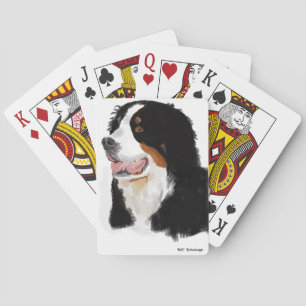Baralho Cão de montanha de Bernese tirado mão