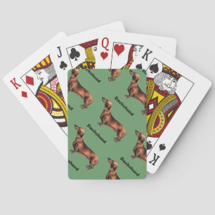 Baralho Cão do Dachshund telhado - cartões de jogo