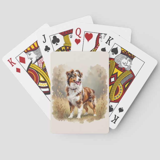 Baralho Cão Pastor Australiano Vermelho Merle Aussie (Verso)