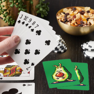 Baralho Capa Avocado: Diversão de Malhação de 8 Bits