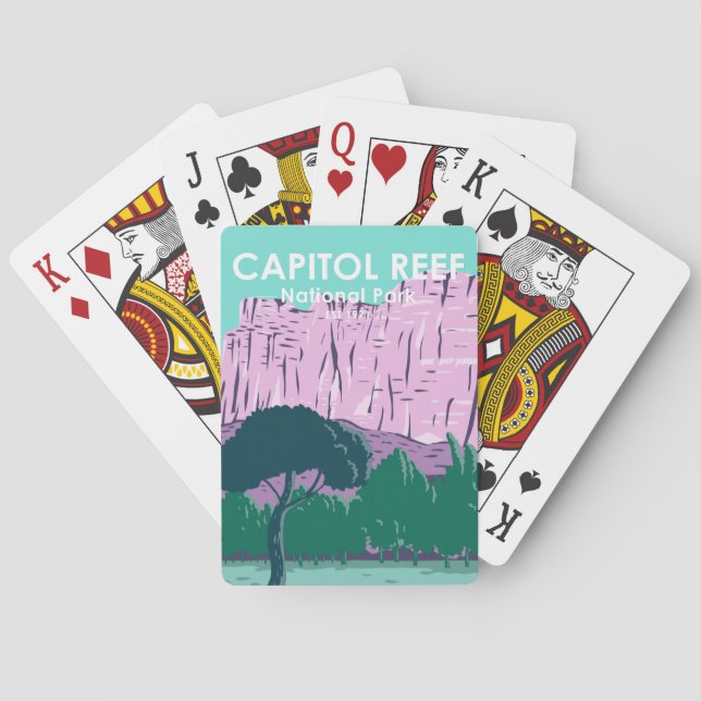 Baralho Capitol Reef National Park Utah Vintage (Verso)