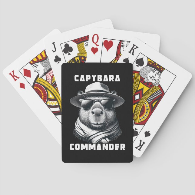 Baralho Capivara Com Óculos De Sol Capy Comandante (Verso)