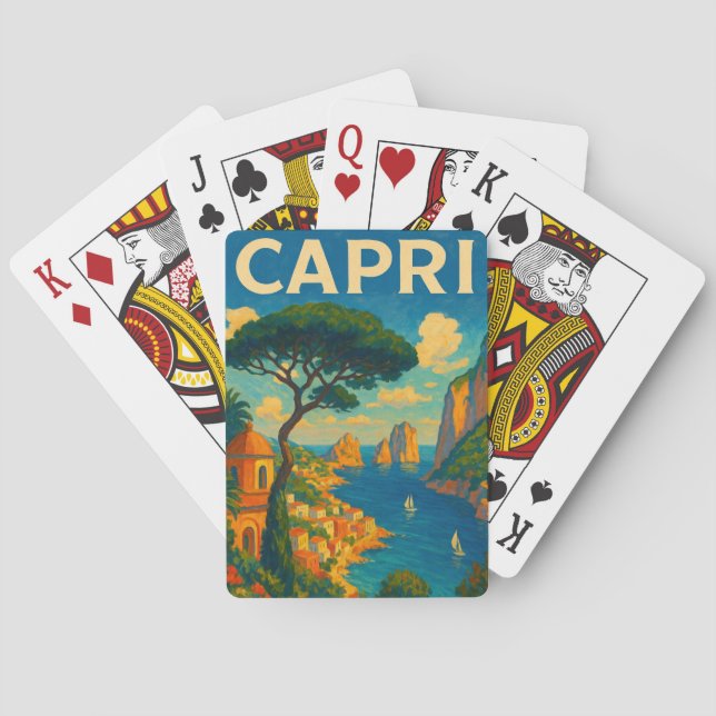 Baralho Capri Itália Viagem Antiga (Verso)