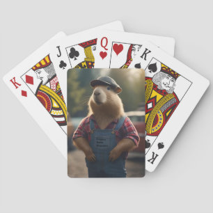 Baralho "Capybara Mechanic: Grease, Gears e Good Vibes"