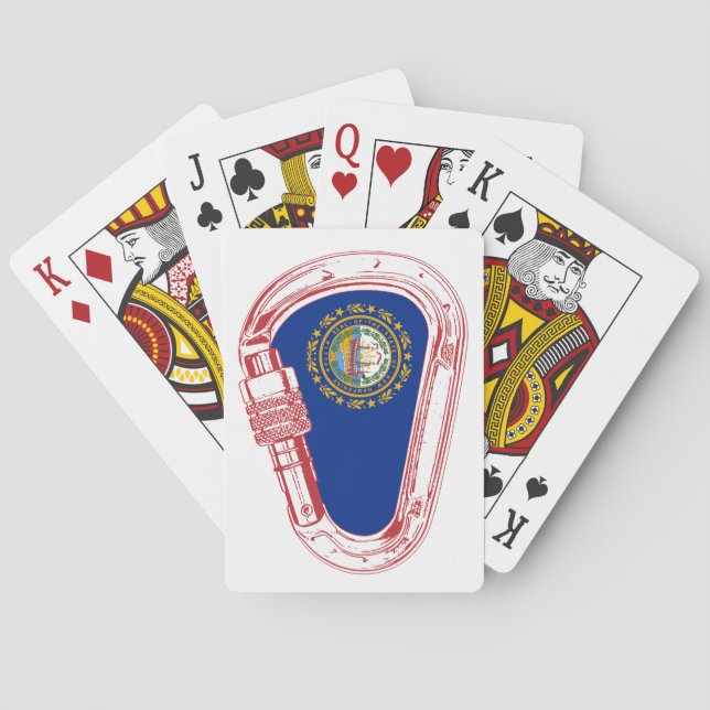 Baralho Carabineiro de subida da bandeira de New Hampshire (Verso)