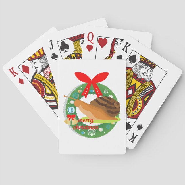 Baralho caracol de natal alegre (Verso)